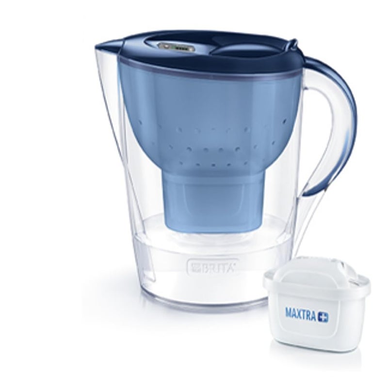 BRITA Marella XL German Made Water Filter Jug 3.5 L Blue | Powerful Filtration with MicroFlow Technology | Activated Micro Carbon Pearls for Fresh and Enriched Taste of Water - Image 1