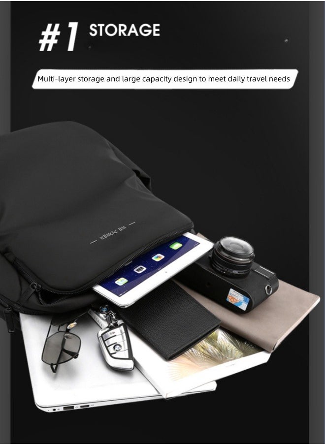 Generic Backpack Computer Backpack Travel Outdoor Business Commuter Laptop Bag 29*16*44 Cm - Grey  - Image 4