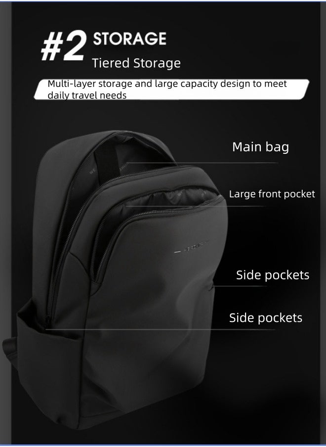 Generic Backpack Computer Backpack Travel Outdoor Business Commuter Laptop Bag 29*16*44 Cm - Grey  - Image 5