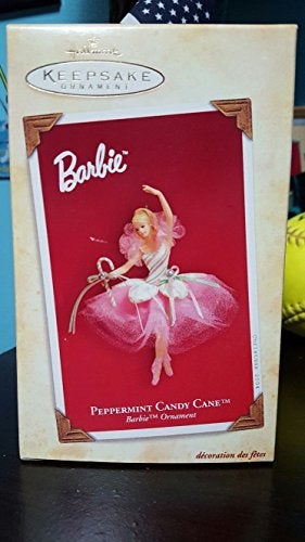 Hallmark 2004 Keepsake Ornament Peppermint Candy Cane Barbie - Image 1