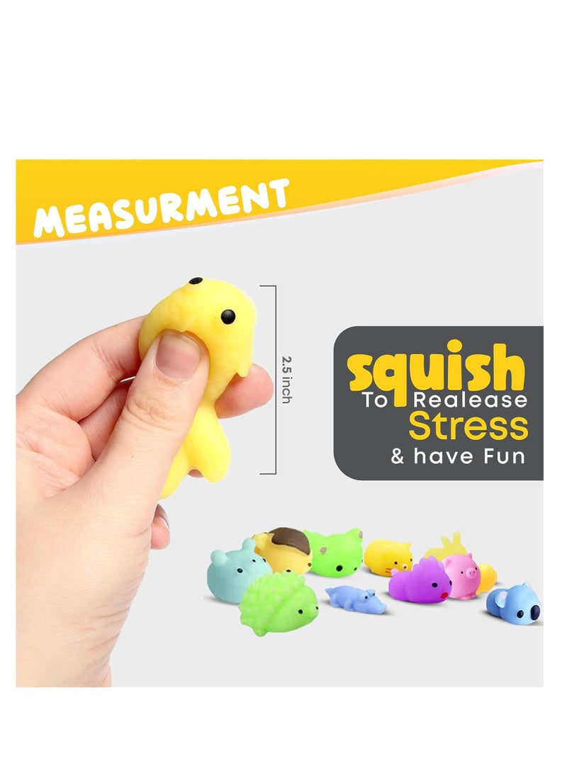 Raxoom 30Pcs Mochi Squishy Toys in Different Shapes | Lightweight | BPA Free | Squeezable | Portable | Washable | For all Ages Stress Relief | Gift Toys - Image 1