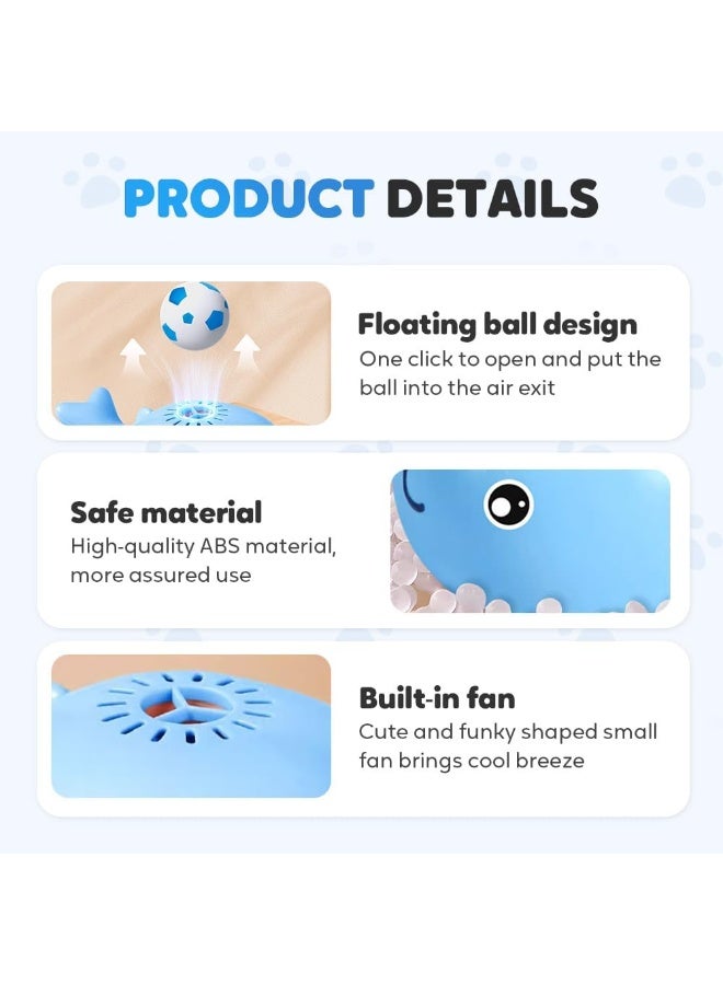 كرة ألعاب قطط عائمة مطورة على شكل حوت - كرة قدم كهربائية تفاعلية متحركة للقطط المنزلية، لعبة تمارين آلية تعمل بالبطارية للحيوانات الأليفة، لون أزرق - Image 3