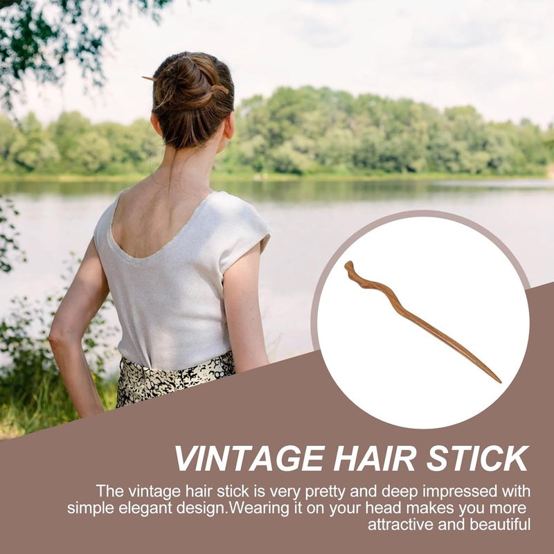 Vintage Ebony Hair Chopstick Hairpin Classical Wood Hair Stick for Women Chinese Style - Image 4