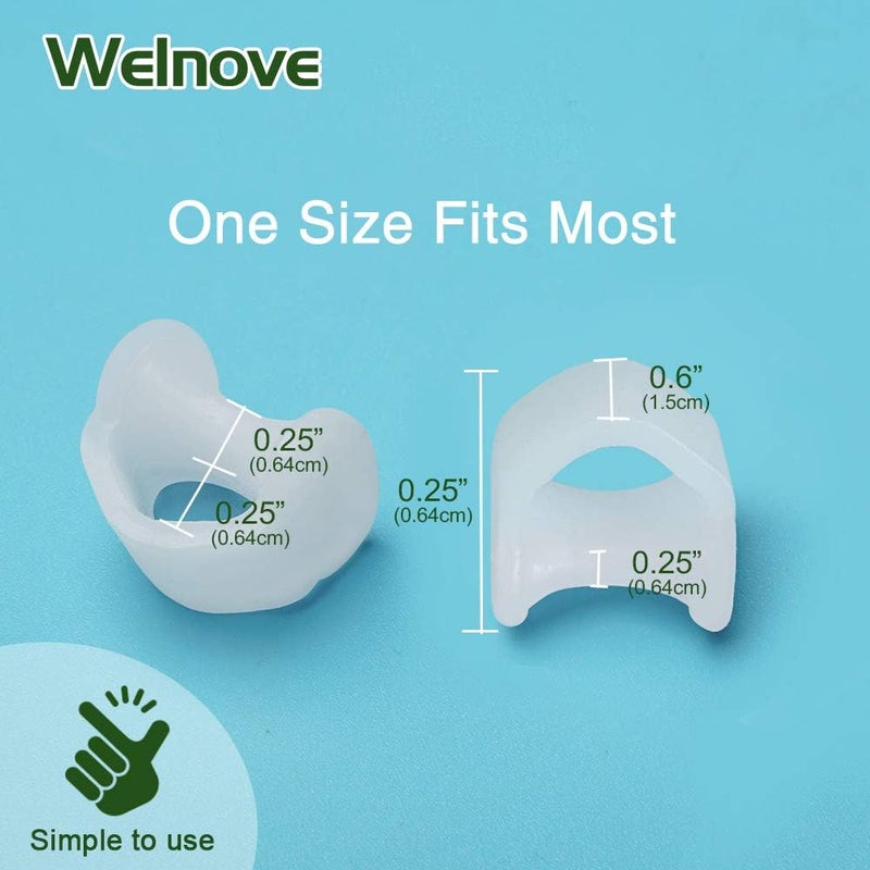 Welnove Gel Toe Separator - Pinky Toe Spacers for Rubbing Relief (Pack of 12) - Image 2
