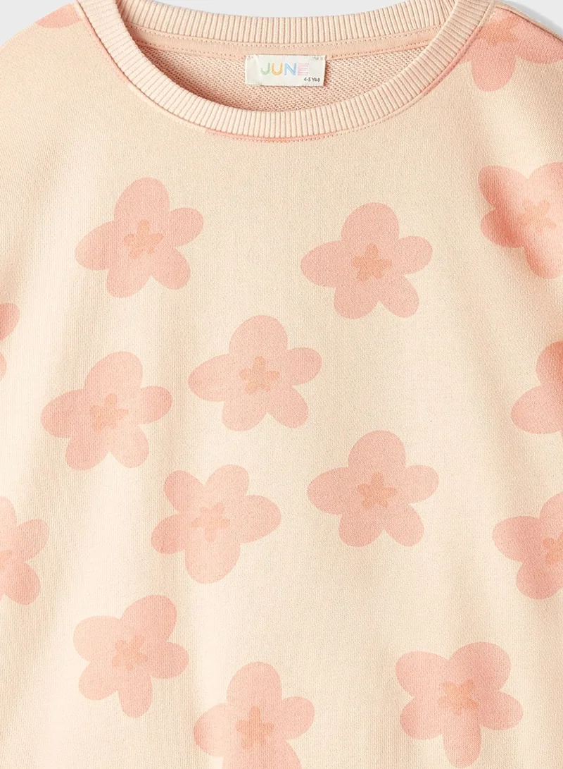 جون Floral Printed Tracksuit Set