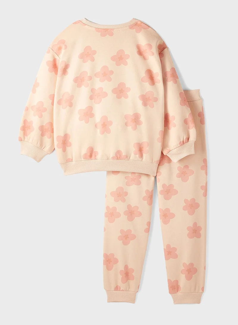 جون Floral Printed Tracksuit Set