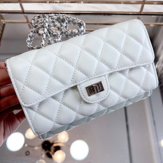 Xiaoxiang Woc Chain Bag Mini Small Square Bag Rhomboid Long Wallet Card Holder Single Shoulder Crossbody Horizontal Mobile Phone Bag for Women White - pzsku/Z8777C984CA3258C82E99Z/45/1746196229/1667d548-dca4-48c9-aec0-53f55c135ac3