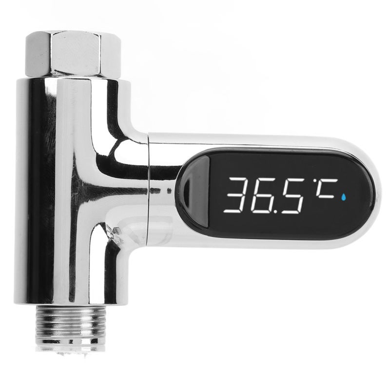 Digital Shower Thermometer 1.27cm Nut ±0.5℃ Accuracy - No Batteries Required LED Shower Thermometer for Home Bathroom Family With Kids - Image 1