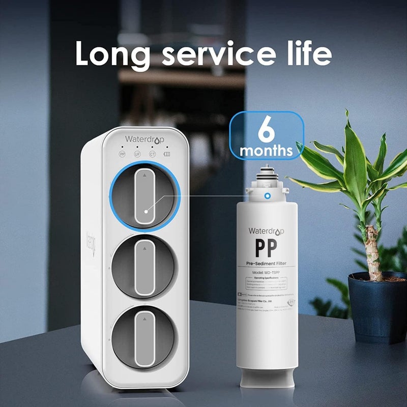 Waterdrop TSPP Under Sink Sediment Water Filter, Replacement TSU-W 3-Stage Ultra-Filtration Under Sink Water Filter System, 1 Pack - Image 2