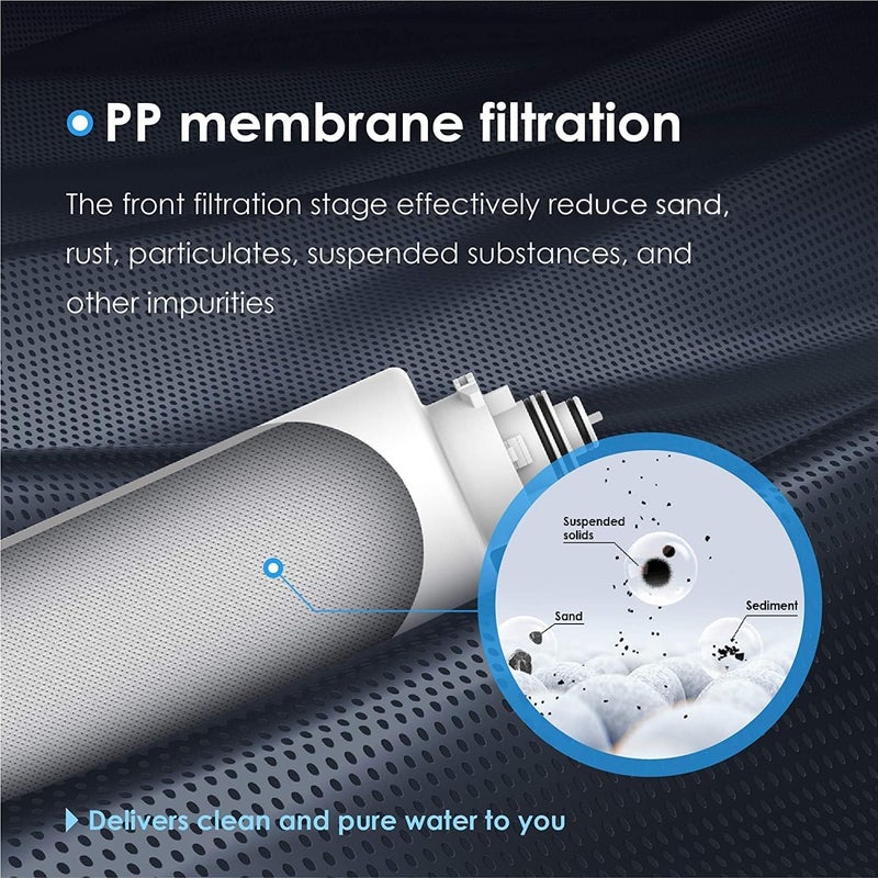 Waterdrop TSPP Under Sink Sediment Water Filter, Replacement TSU-W 3-Stage Ultra-Filtration Under Sink Water Filter System, 1 Pack - Image 3