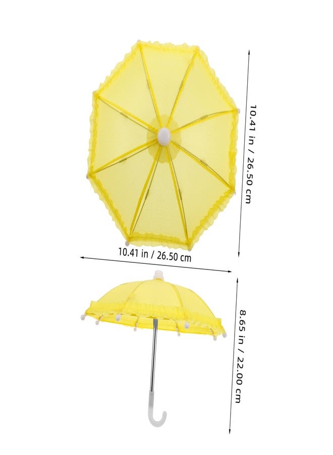 HANABASS Miniature Doll Umbrella Toy for 18 Inch Dolls 43cm Rainy Day Parasol Accessory for Dollhouse Decor and Photography Props - Image 2