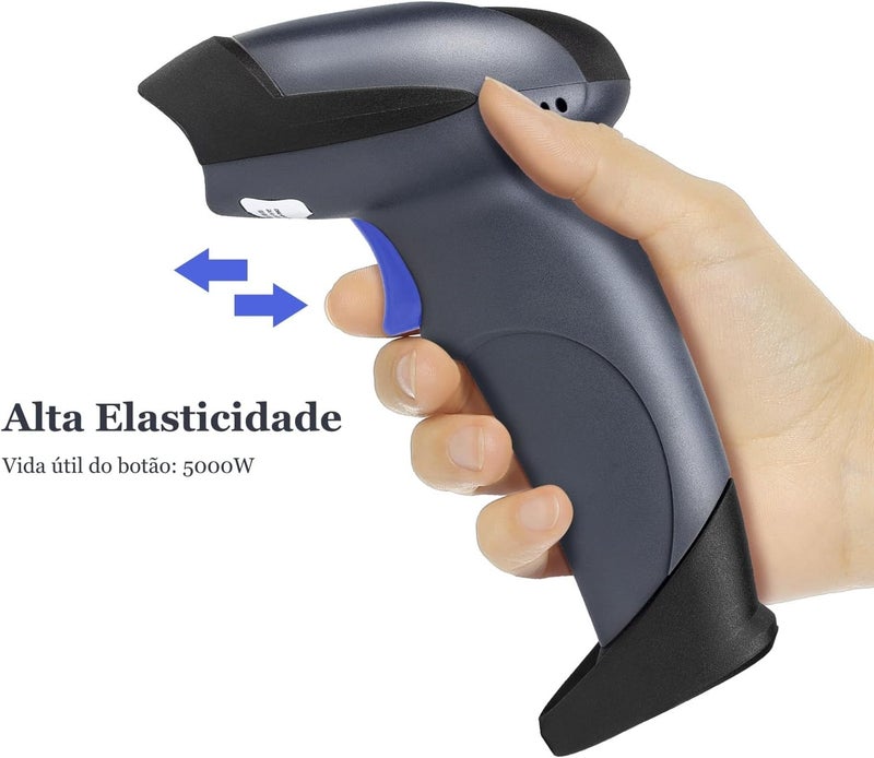 2D Barcode Scanner with Stand USB 2.0 Wired QR Code Imager Automatic Barcode Reader Handhold Scanner Gun with USB Cable for Laptops, Computers, Cashier, POS -M5S - Image 5