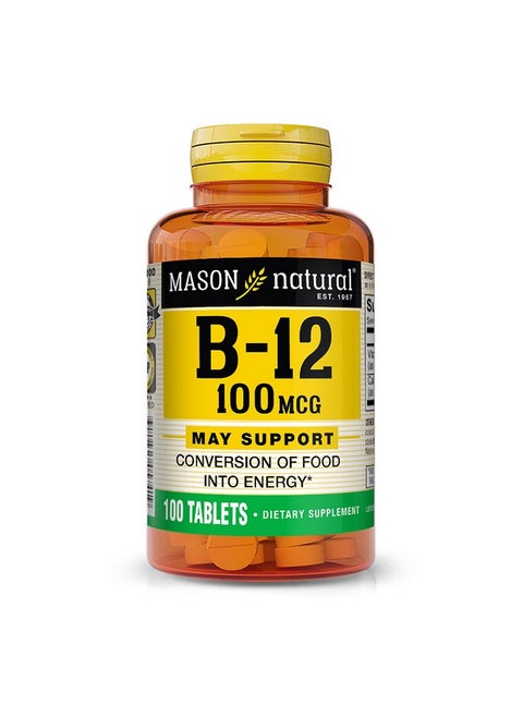 Vitamin B12 100 Mcg With Calcium Healthy Conversion Of Food Into Energy Supports Nerve Function And Health 100 Tablets