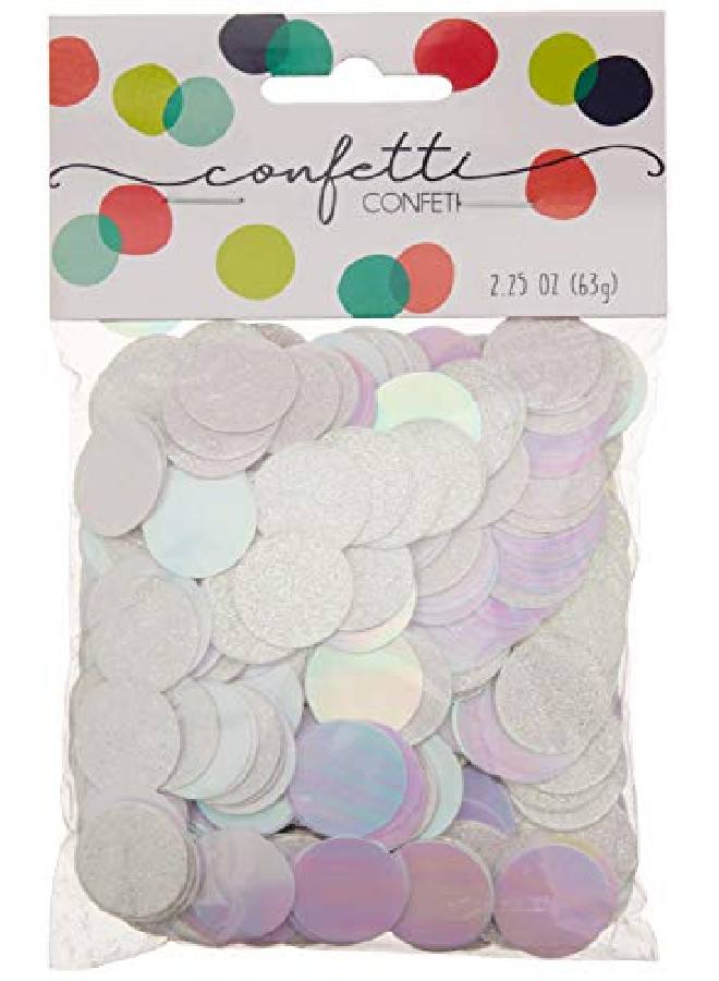 Amscan Foil And Glitter Circle Confetti Pack | Iridescent | 1Ct - Image 2