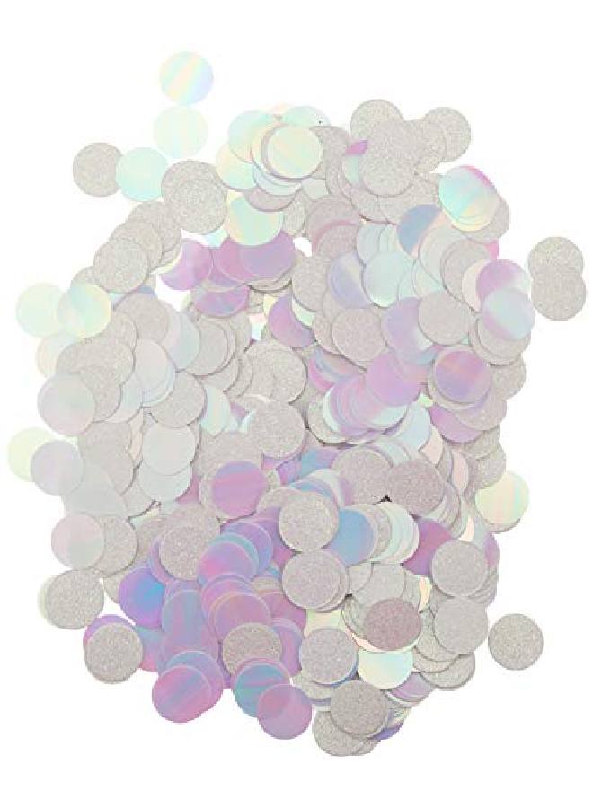 Amscan Foil And Glitter Circle Confetti Pack | Iridescent | 1Ct - Image 1