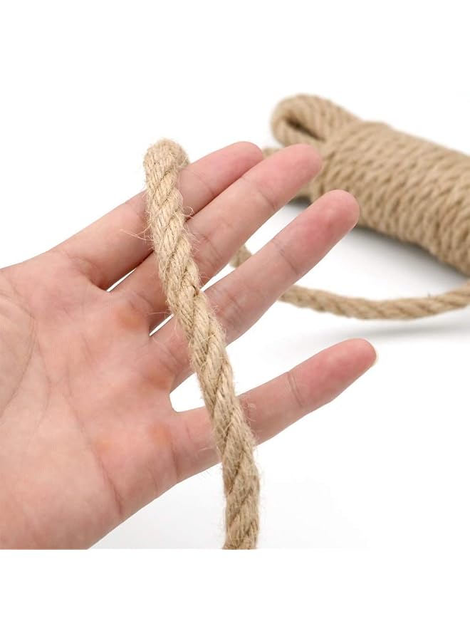 erorex 10M Jute Rope 8Mm Natural Jute Twine Rustic Cord Hemp String For Diy Box Packing Wedding Decoration Bundling Wrapping Floristry Arts Crafts - Image 2