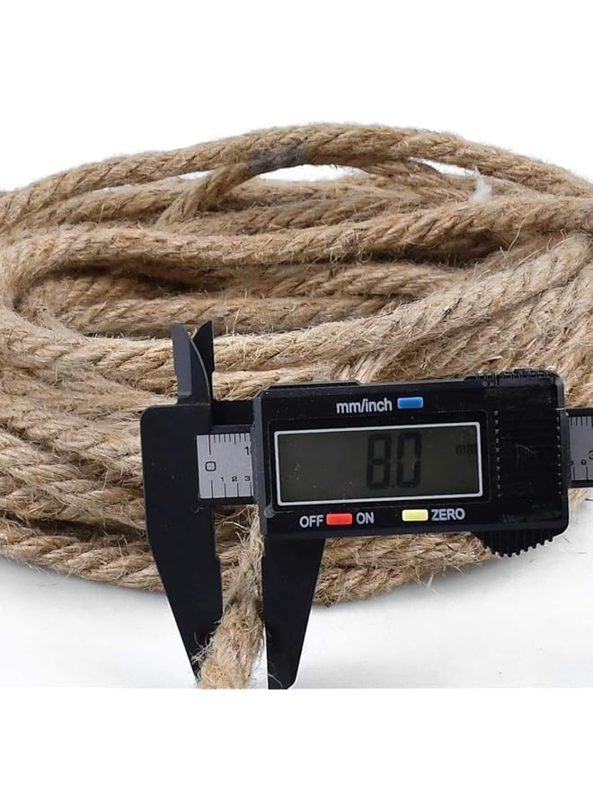 erorex 10M Jute Rope 8Mm Natural Jute Twine Rustic Cord Hemp String For Diy Box Packing Wedding Decoration Bundling Wrapping Floristry Arts Crafts - Image 3