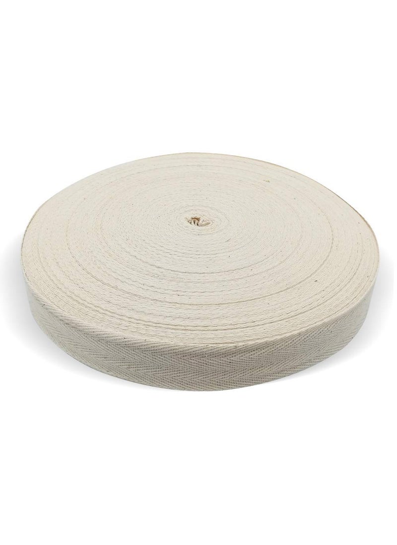 BornFeel Natural Cotton Twill Tape 55 Yards 12Inch Bunting Bias Tape Herringbone Webbing Tape Roll for Apron Sewing Dressmaking Craft Natural White 