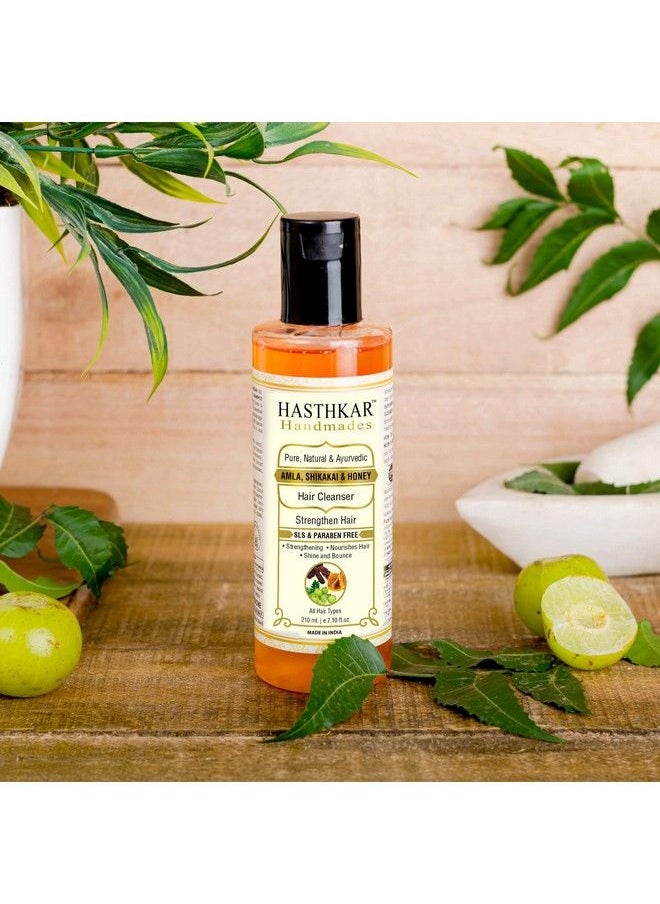byPurenaturals Hasthhkar Hair Shampoo For Men & Women 210Ml Amla Honey & Shikakai Shampoo Herbal Natural & Ayurvedic Hair Cleanser Sls Paraben Free Hair Shampoo  - Image 5