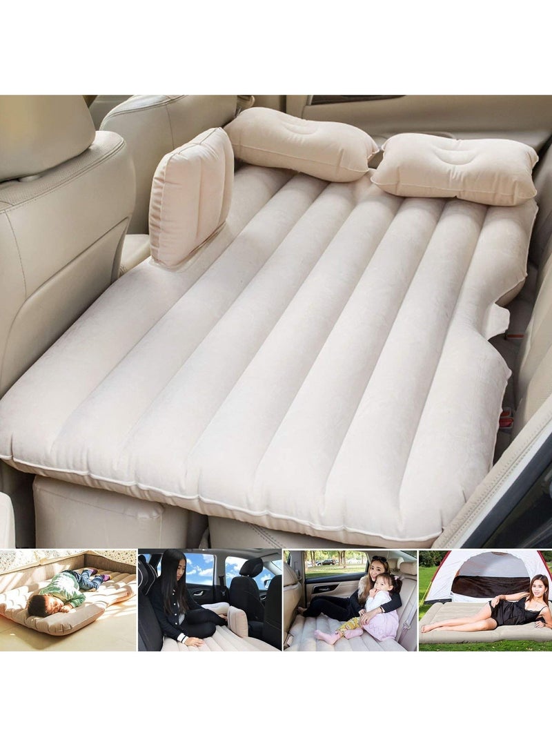 Generic Car Air Mattress Travel Inflatable Back Seat Air Bed Cushion with Auto Pump and Two Pillows, Portable Camping Vacation Rest Sleeping  - Image 3
