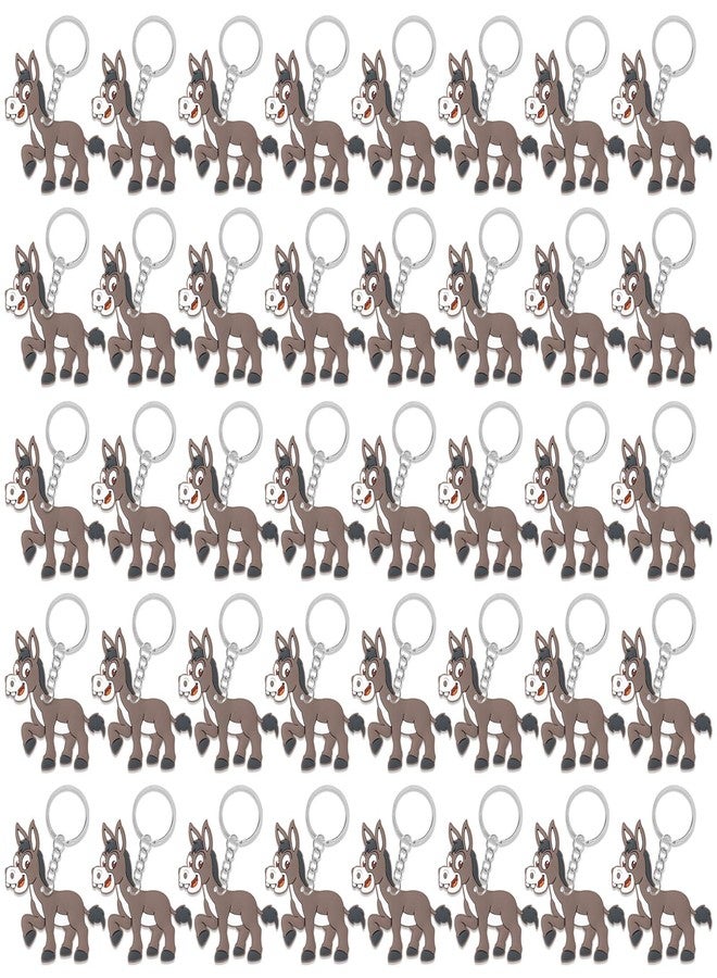 CiciBear 40 Pack Donkey Keychains Party Decoration for Guests, Barnyard Farm Animal Themed Party, Baby Shower, School Party, Zoo Kids Birthday - Image 1