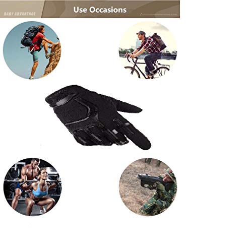 Alexvyan Cotton L Size-Running Gloves Fitness Riding Biking Outdoor Gloves Protective Hand Riding,Cycling,Bike Motorcycle Gym Gloves For Women Men,Universal Size Full Finger Season Summer&Winter,Black - Image 5