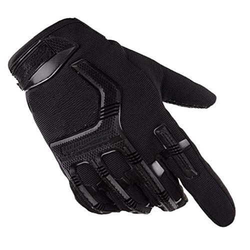 Alexvyan Cotton L Size-Running Gloves Fitness Riding Biking Outdoor Gloves Protective Hand Riding,Cycling,Bike Motorcycle Gym Gloves For Women Men,Universal Size Full Finger Season Summer&Winter,Black - Image 1