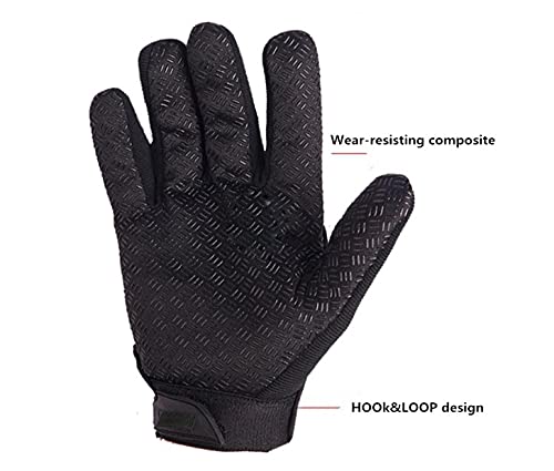 Alexvyan Cotton L Size-Running Gloves Fitness Riding Biking Outdoor Gloves Protective Hand Riding,Cycling,Bike Motorcycle Gym Gloves For Women Men,Universal Size Full Finger Season Summer&Winter,Black - Image 2