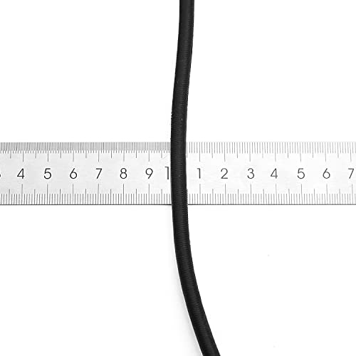 Baiann 3/16 Inch Elastic Cord Shock Marine Grade Black 30FT Bungee Stretch for DIY Projects, Tie Downs - UV and Weather Resistant, Long-Lasting Stretch Round Elastic String - Image 4