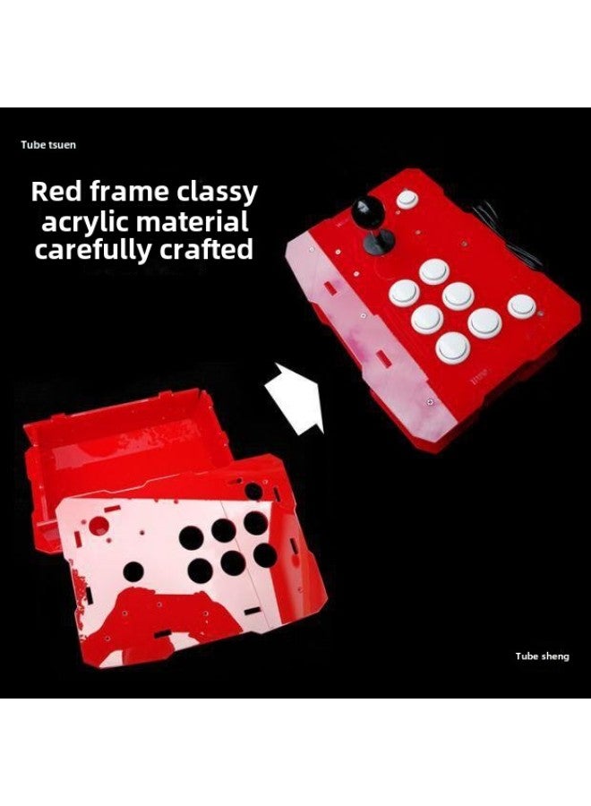 Arcade Rocker Housing Game Rocker Frame Rocker Outer Frame Machine Box Arcade Game Rocker King Of Fighters-Product Color:Acrylic Transparent Frame (please Note The Key Position)  - Image 4