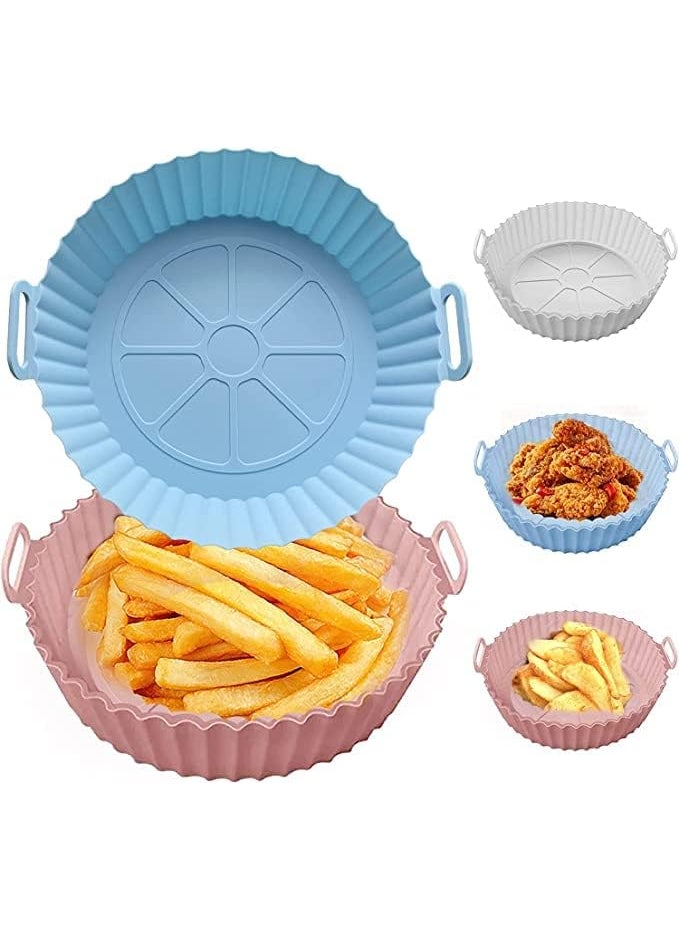 Bunzello Bunzello Air Fryer Silicone Pots NonStick Air Fryer Liners with Ear Handles Reusable AirFryer Silicone Basket  - Image 2