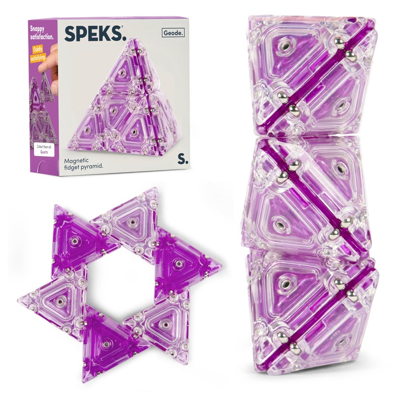 Speks Geode Magnetic Fidget Toy  Sensory Desk Toy for Adults  Teens 14  Stress Relief Gift  Pyramid Quartz - Image 2