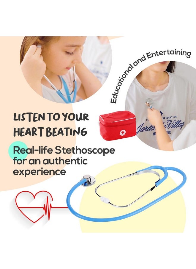 BETTERLINE - Pretend Toy Medical Kit With Doctor & Nurse Hand Puppets Eases Fear For Kids Educational Roleplay Toy For Toddlers & 3+ Toys For Girls Boys Pretend Playset Kids Doctor Set - Image 1