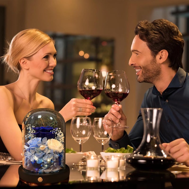 FIACO Preserved Flowers Rose Gifts for Women, Birthday Gifts Eternal Rose in Glass Dome Long-Lasting Real Forever Flowers Gifts for Mom Grandma Wife Girlfriend - Image 4