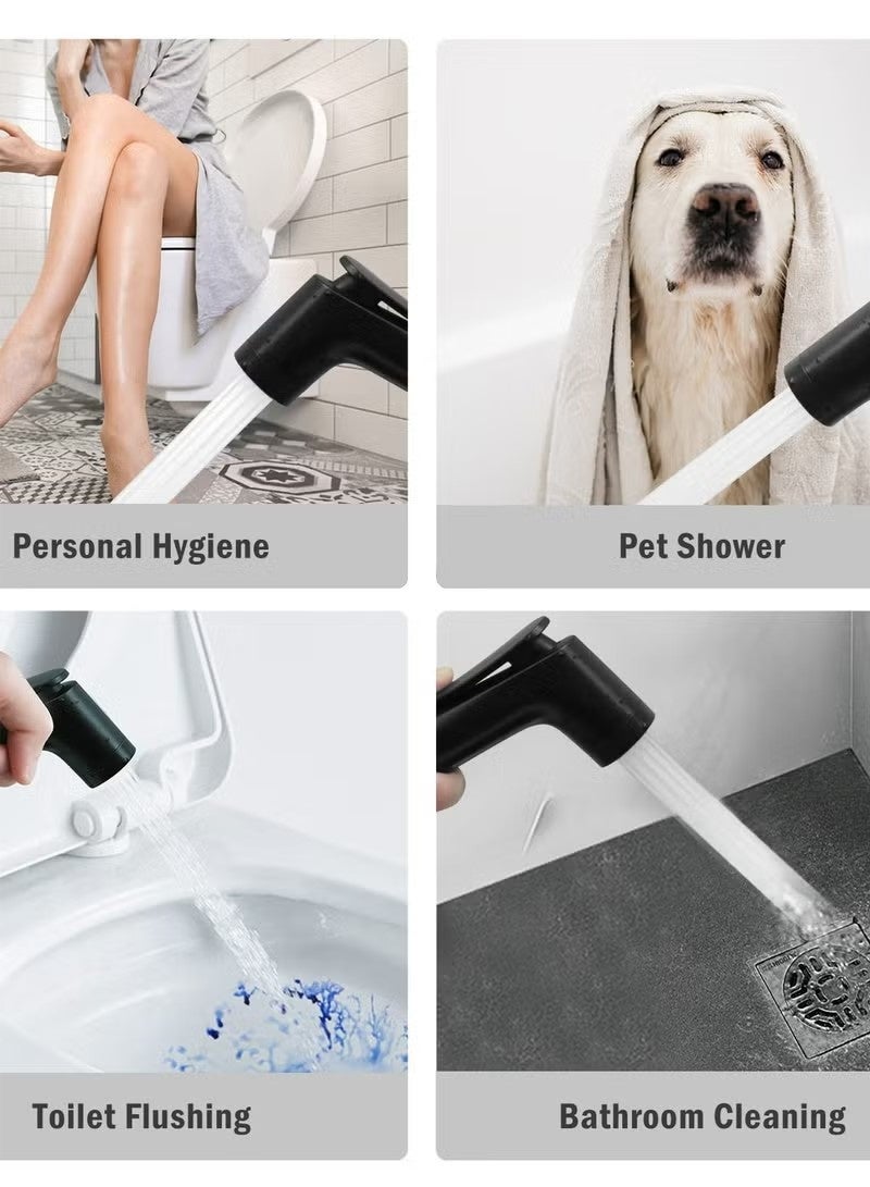 Beauenty Bidet Shattaf Set, Handheld Adjustable Bidet Sprayer for Toilet, Standard Muslim Shower Set, with Bathroom Bidet Spray Shattaf Hose - Image 2