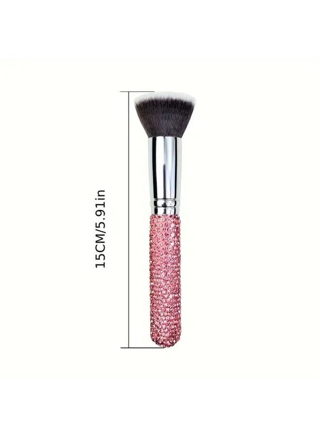 Orange Luxury Foundation Brush Soft Synthetic Bristles For Liquid Cream Powder - Image 5