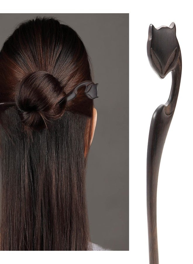 مايكرو تريدرز دبوس شعر خشبي على شكل ثعلب من مايكرو تريدرز، دبوس شعر عتيق، دبوس شعر مرفوع، دبوس شعر تقليدي، إكسسوارات شعر للنساء، تسريحات شعر مرفوعة كاملة، تسريحات شعر منخفضة - Image 3