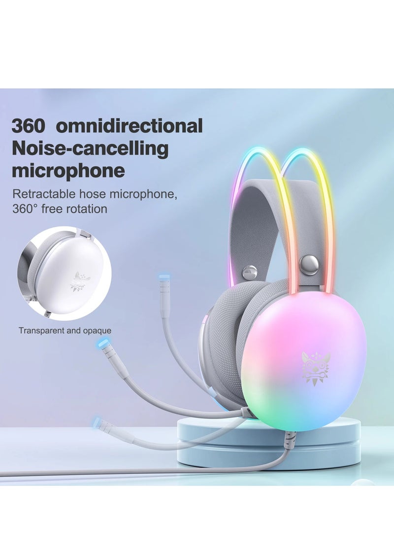 onikuma X25 RGB Gaming Headset - 50MM Drivers - noise Cancellation Microphone - Image 2