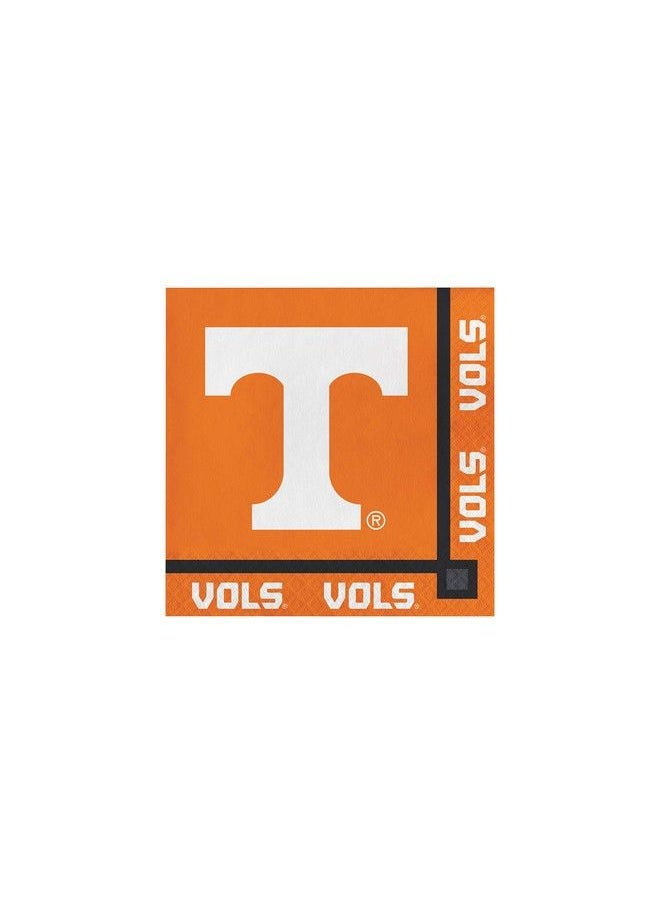 CREATIVE CONVERTING - University Of Tennesse Knoxville Beverage Napkins Orange/White - Image 1