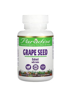Paradise Herbs Paradise Herbs, Grape Seed Extract with Amla, 90 Vegetarian Capsules  - Image 1
