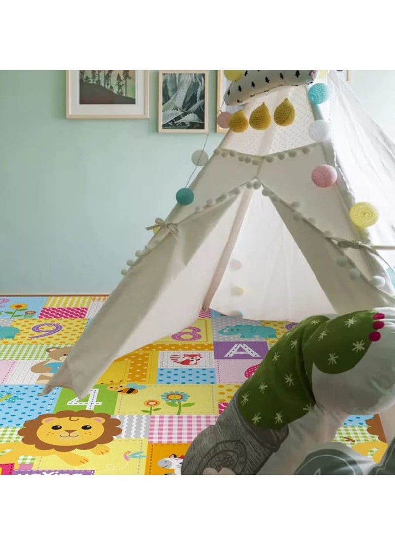 WAMBORY Play Mat, 200 * 180 CM Playmat, Baby Play Mat for Floor Play, Extra Thick Kids Crawling Mat, Water Proof and Reversible Large Soft for Toddler - Image 4