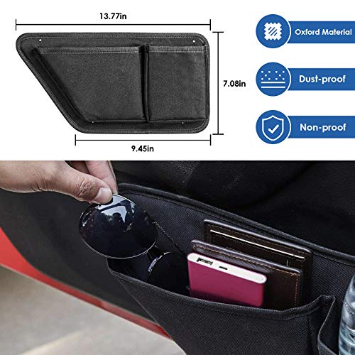 CALBEAU Oxford Front Door Storage Pockets Box, 2PCS Door Storage Pockets for 2011-2018 Jeep Wrangler JK JKU Accessories 2/4-Door, Door Net Pocket Replacement - Image 4
