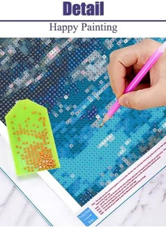 SYOSI Diamond Painting, Diamond Art Painting Kits for Adults Kids, Diamond Painting Moon Kits, DIY Full Drill Crystal Rhinestone, Home Wall Decor Art DIY Crafts Kits Perfect for Gift(Without Frame)  - Image 5