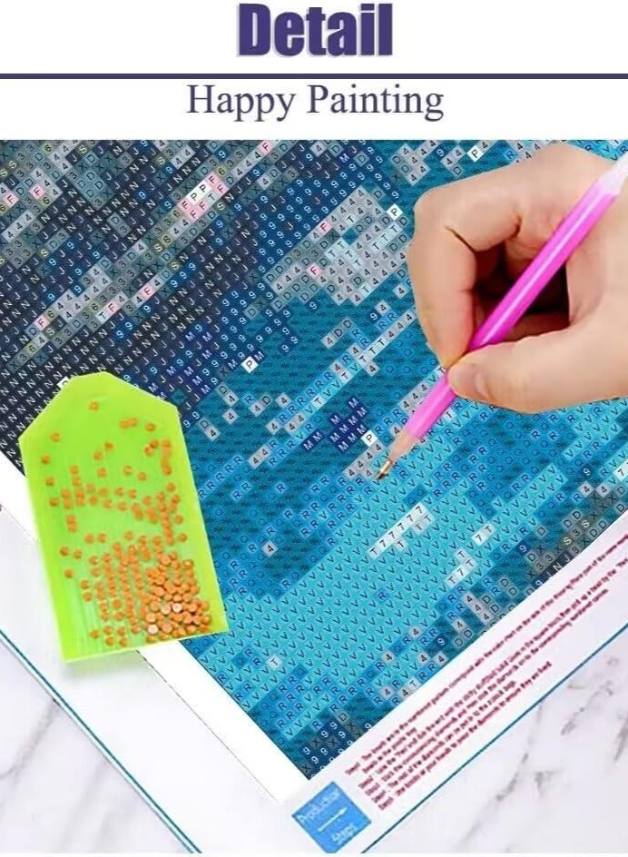 SYOSI Diamond Painting, Diamond Art Painting Kits for Adults Kids, Diamond Painting Moon Kits, DIY Full Drill Crystal Rhinestone, Home Wall Decor Art DIY Crafts Kits Perfect for Gift(Without Frame)  - Image 5