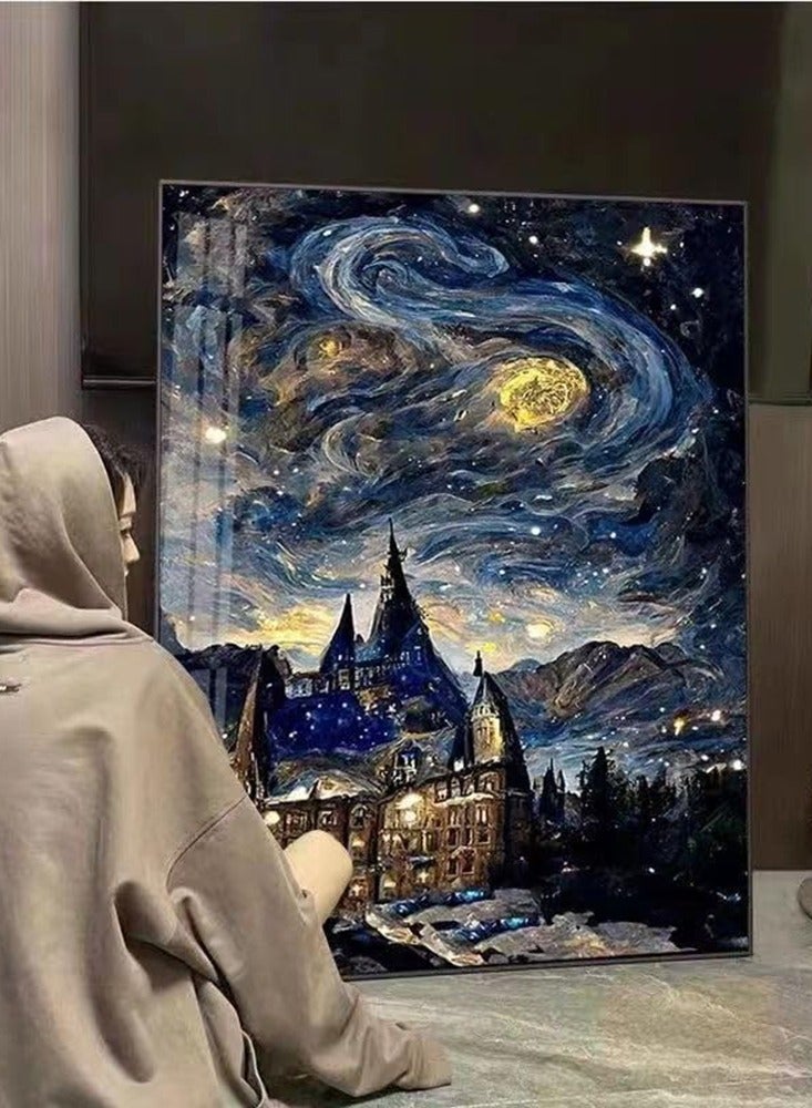 SYOSI Diamond Painting, Diamond Art Painting Kits for Adults Kids, Diamond Painting Moon Kits, DIY Full Drill Crystal Rhinestone, Home Wall Decor Art DIY Crafts Kits Perfect for Gift(Without Frame)  - Image 4