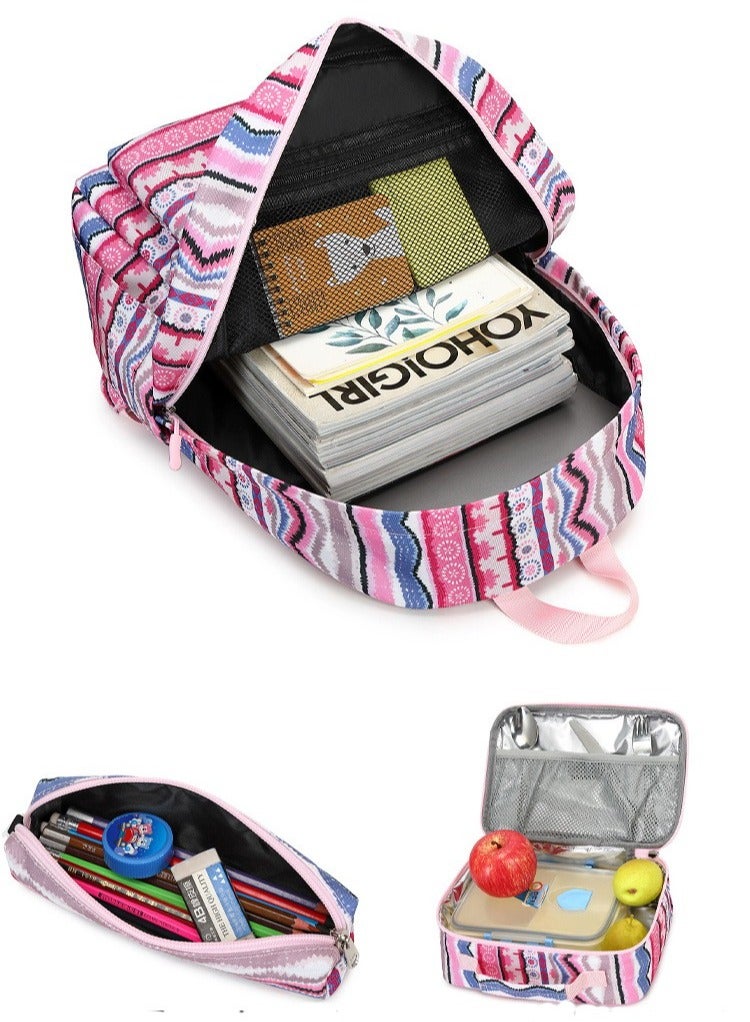 SKT Shiketro Two-piece Student Backpack Qutdoor Printed Waterproof Backpack - Image 3