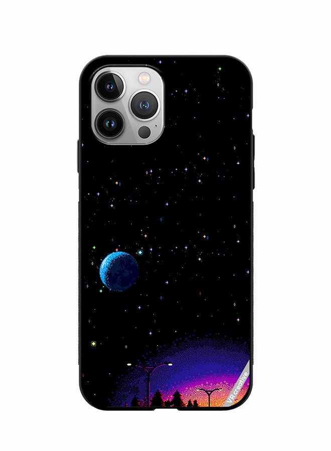 VR CREATIVE غطاء حماية لجهاز آبل آيفون 11 برو ماكس بتصميم جالاكسي بكسل 8-بت متعدد الألوان - Image 1