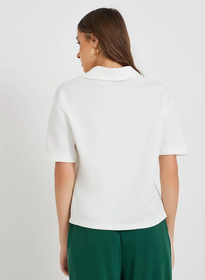 Take Two Take Two Solid Regular Fit Short Sleeve Polo T-Shirt