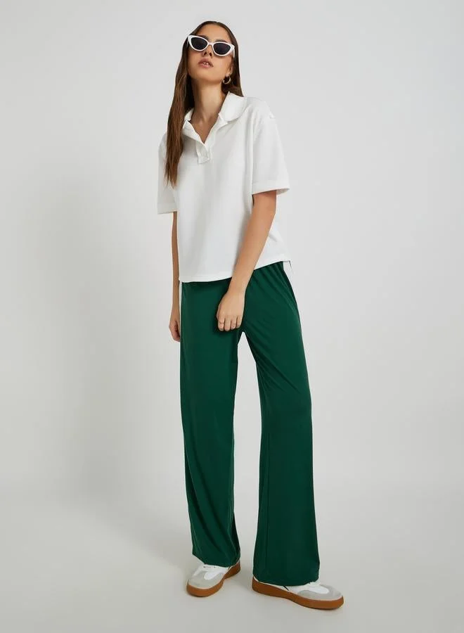 Take Two Take Two Solid Regular Fit Short Sleeve Polo T-Shirt