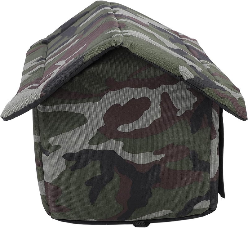 Generic Outdoor Cat House, Collapsible Outdoor Cats Shelter, Water Weather Proof Insulated Feral Warm Shelter with Mat, Easy to Assemble, Small Pets House for Winter (L) - Image 5